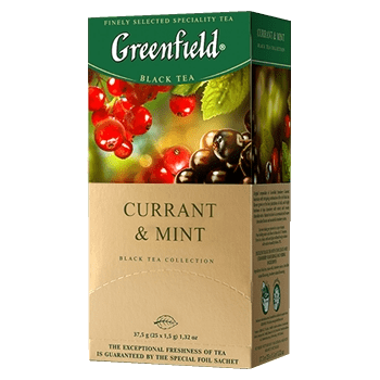 Чай ГРИНФИЛД Currant & Mint 25 пакетиков