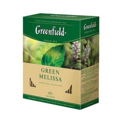Чай ГРИНФИЛД Green Melissa 100 пакетиков