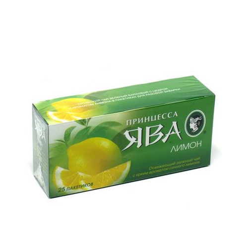 Чай ЯВА зелёный с лимоном 25 пакетиков