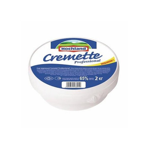 Сыр круглый КРЕМЕТТЕ творожный 65% 2 кг